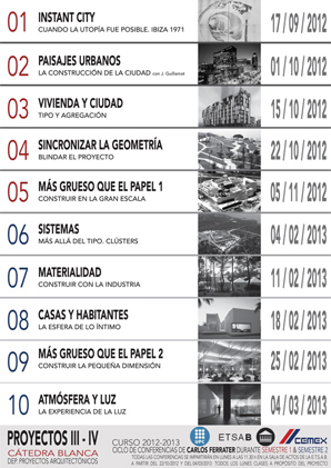ETSAB. Cátedra Blanca Barcelona. Projectes III - IV Matins (2012-2013)